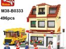 2019 Lepin Toy Sluban M38 B0333 Building Blocks School Bus concernant Ecole Lego Friends