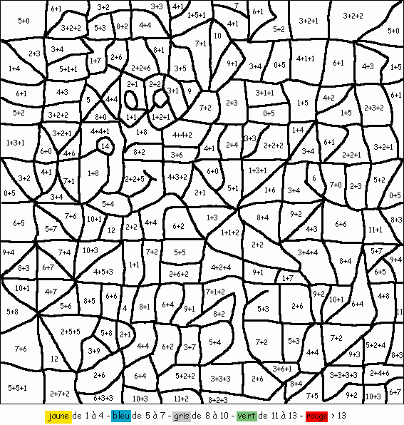 27 Dessins De Coloriage Magique Soustraction À Imprimer dedans Coloriage Avec Calcul