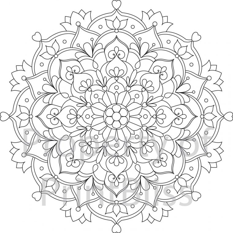 29. Flower Mandala Printable Coloring Page. By Printbliss à 100 Greatest Mandala Coloring Book: