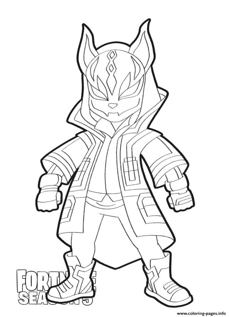 fortnite drift coloring pages