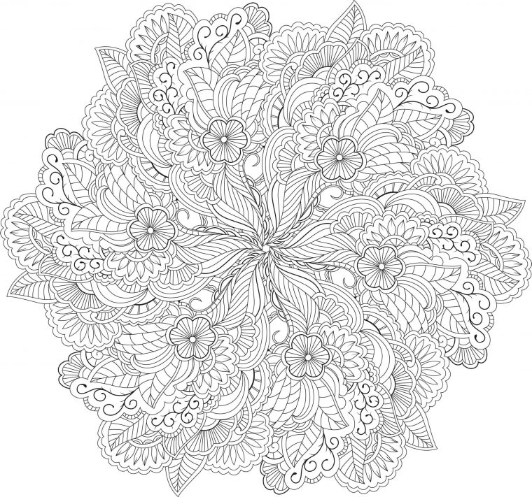 60-Mandalas-Zen (2480×2319) | Mandala Coloring Pages dedans Coloriage Adulte Mandala