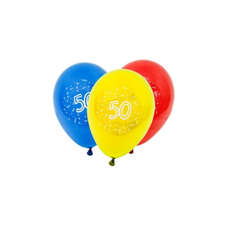 8 Ballons De Baudruche 50 Ans – Fête Anniversaire – A La dedans Dessin Ballon Baudruche