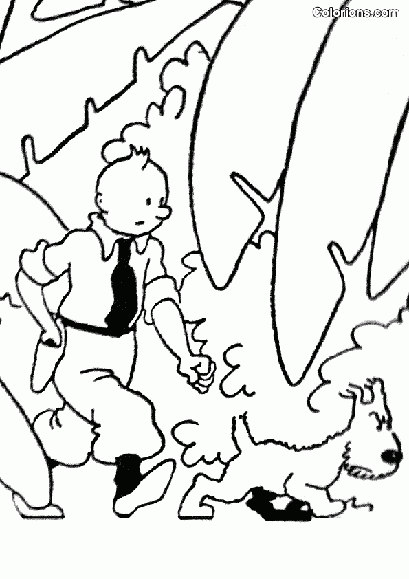 92 Dessins De Coloriage Tintin À Imprimer Sur Laguerche avec Coloriage Tintin Et Milou