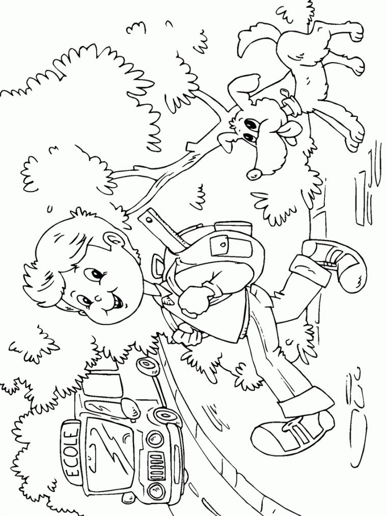 96 Dessins De Coloriage La Rentrée De L'École À Imprimer à Coloriage Rentr?E