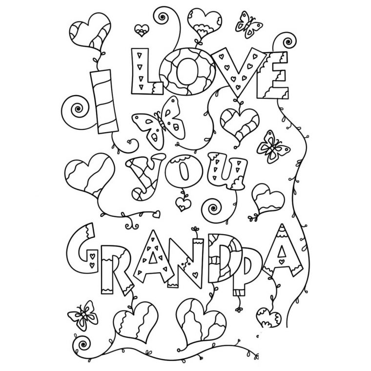 fathers day grandpa coloring pages