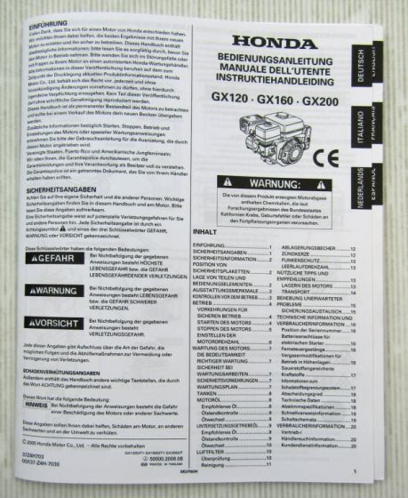 honda gx120 manual