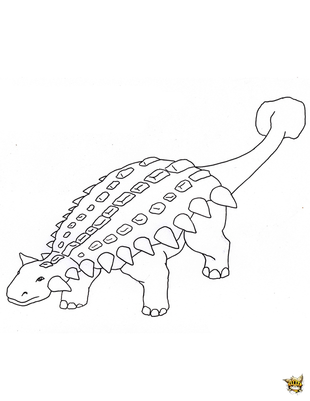 Ankylosaurus Est Un Coloriage De Dinosaures À Imprimer intérieur Coloriage Dinosaure À Imprimer Gratuit