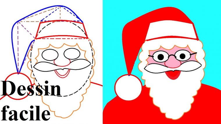Apprendre À Dessiner Noël : Dessin Du Père Noël – encequiconcerne Image De Dessin De Noel