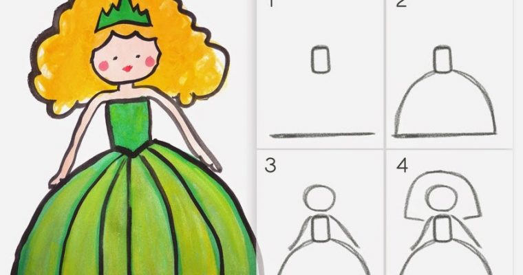 Apprendre À Dessiner Une Princesse En 4 Étapes Faciles intérieur Comment Dessiner Une Princesse