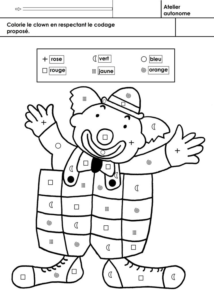 Atelier Autonome Coloriage Selon Un Codage | Coloriage pour Coloriage Numérique