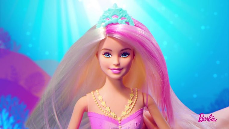 Barbie Sirène Lumières Et Danse Aquatique | Gfl82 | Barbie à Barbie Sirene A La Plage