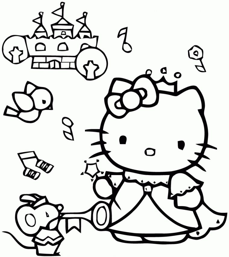 Belle Coloriage Hello Kitty A La Mer | Imprimer Et Obtenir tout Dessin À Imprimer Hello Kitty