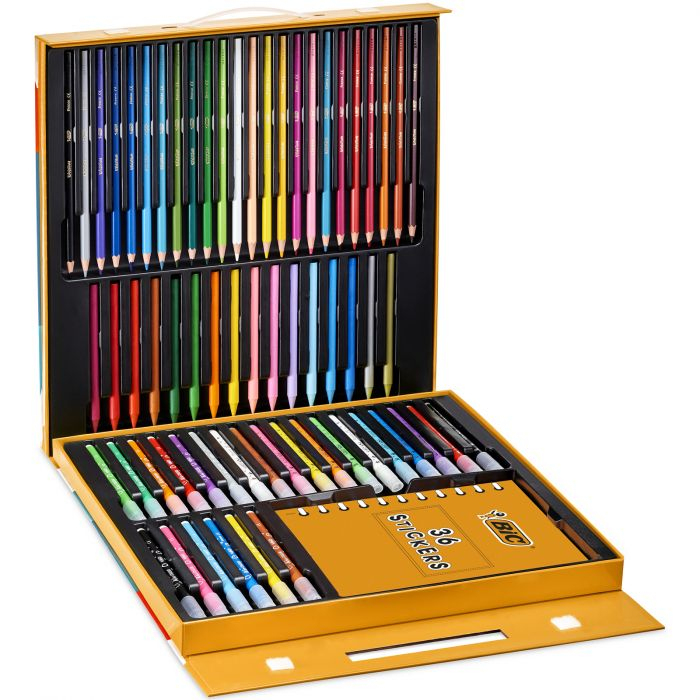 Bic Kids Activity Case – 24 Colouring Pencils/24 Felt Pens tout Crayon De Coloriage