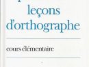 Bled, Premières Leçons D'Orthographe Ce (1985) | Exercices intérieur Manuel Exercices Iparcours Pdf