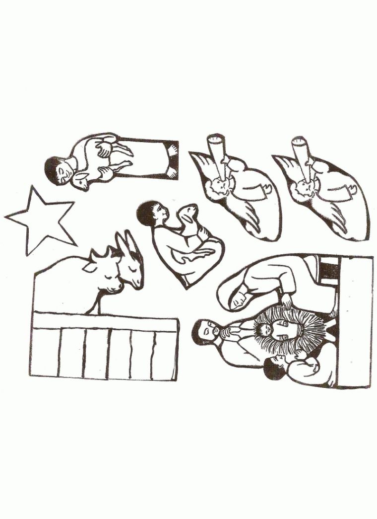 Bricolages pour Crèche À Colorier