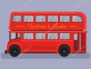 Bus Rouge Avec La Ville De London — Image Vectorielle intérieur Dessin Bus Anglais