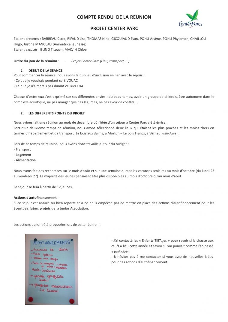 Calam O Compte Rendu R Union 8 Mars Avec P1 Et Je N destiné Calam?O