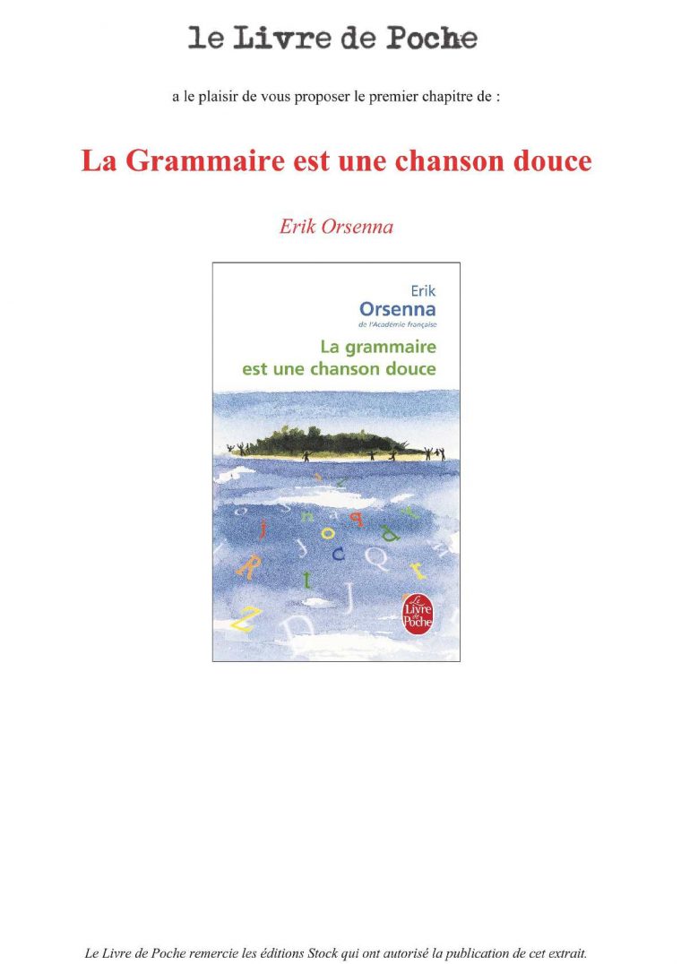 Calaméo – La Grammaire Est Une Chanson Douce De Erik avec Une Chanson Douce