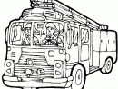 Camion Grande Echelle - Coloriage De Pompiers - Coloriages tout Dessin Pompier A Imprimer