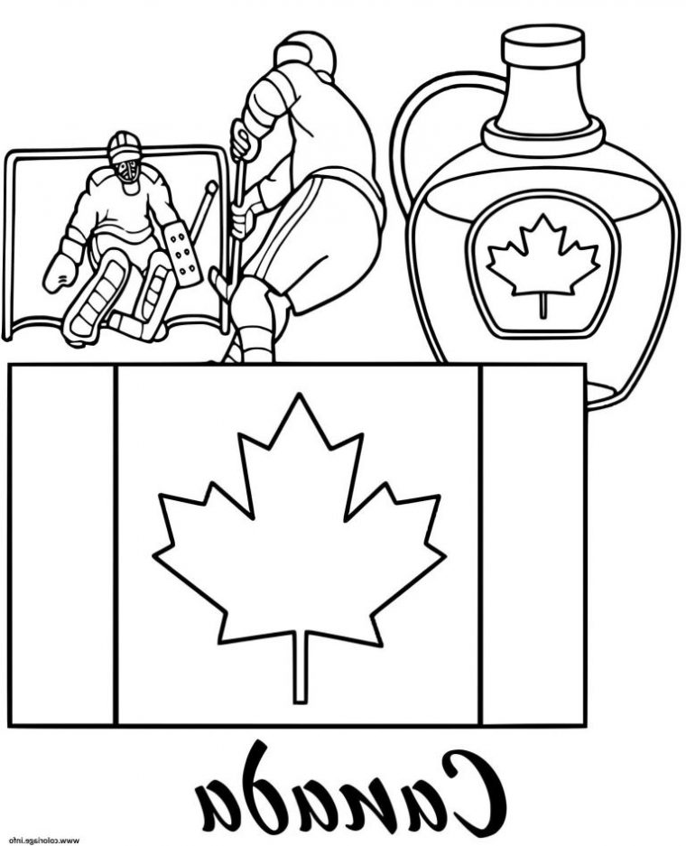 Canada Dessin Bestof Images Coloriage Canada Drapeau Maple intérieur Drapeau Du Canada A Colorier