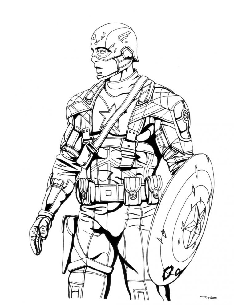 Captain America The First Avenger Coloring Pages Gallery destiné Coloriage Captain America
