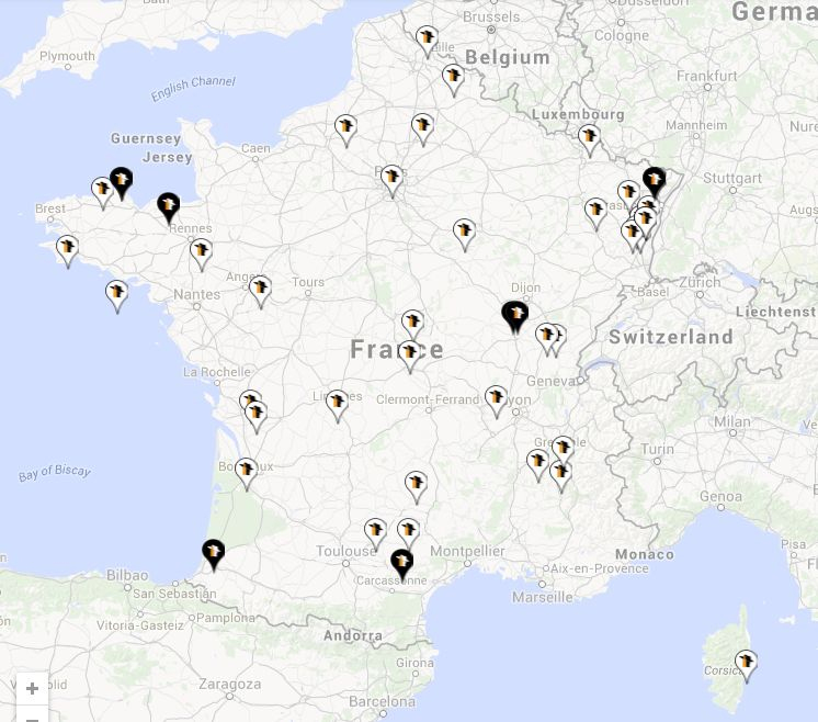 Carte De France Des Distilleries concernant Une Carte De France