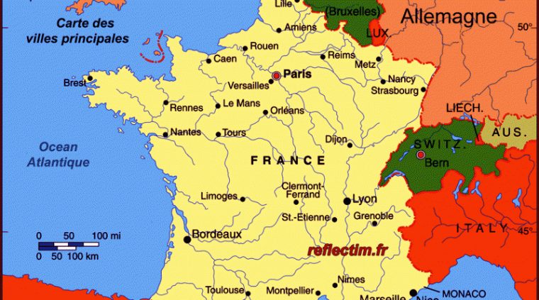 Carte De France Et Ses Villes – Altoservices encequiconcerne Num?Rotation Des D?Partements