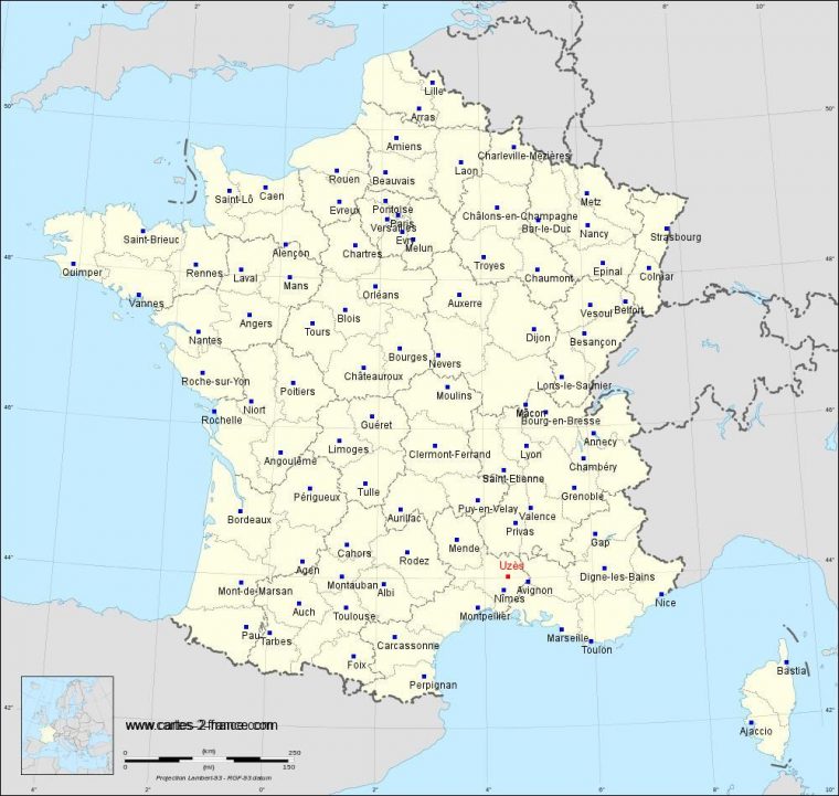 Carte De Uzès : Situation Géographique Et Population De destiné Une Carte De France
