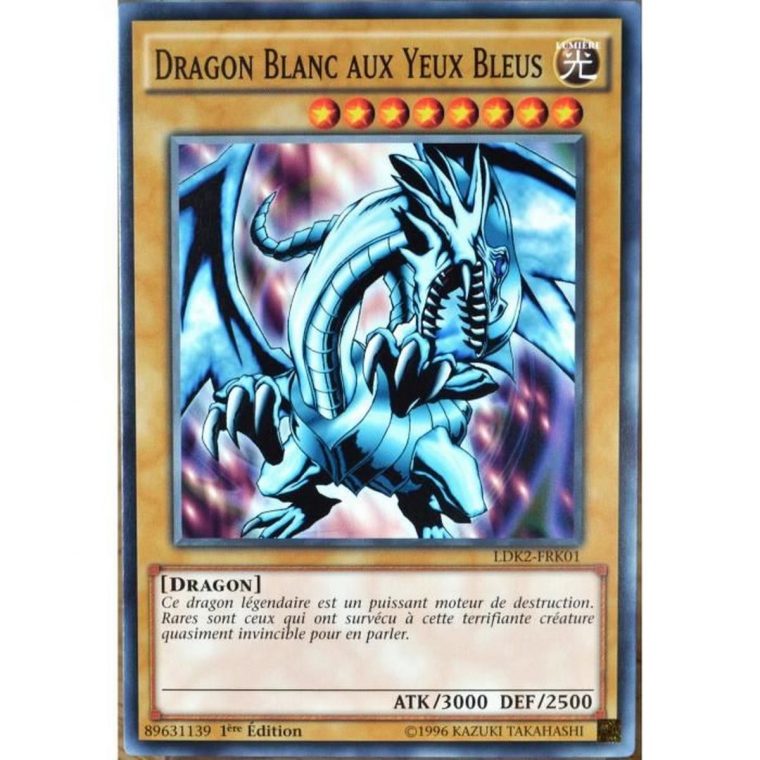 Carte Yu-Gi-Oh Ldk2-Frk01-B Dragon Blanc Aux Yeux Bleus tout Coloriage Yu Gi Oh Dragon Blanc Aux Yeux Bleus
