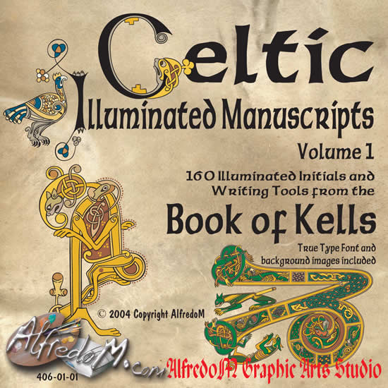 Celtic Manuscripts: The Book Of Kells – Initials, Celtic à Script In The Book Of Kells