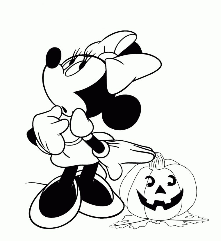 C'Est Halloween Pour Minnie ! – Coloriage Minnie serapportantà Coloriage Minnie