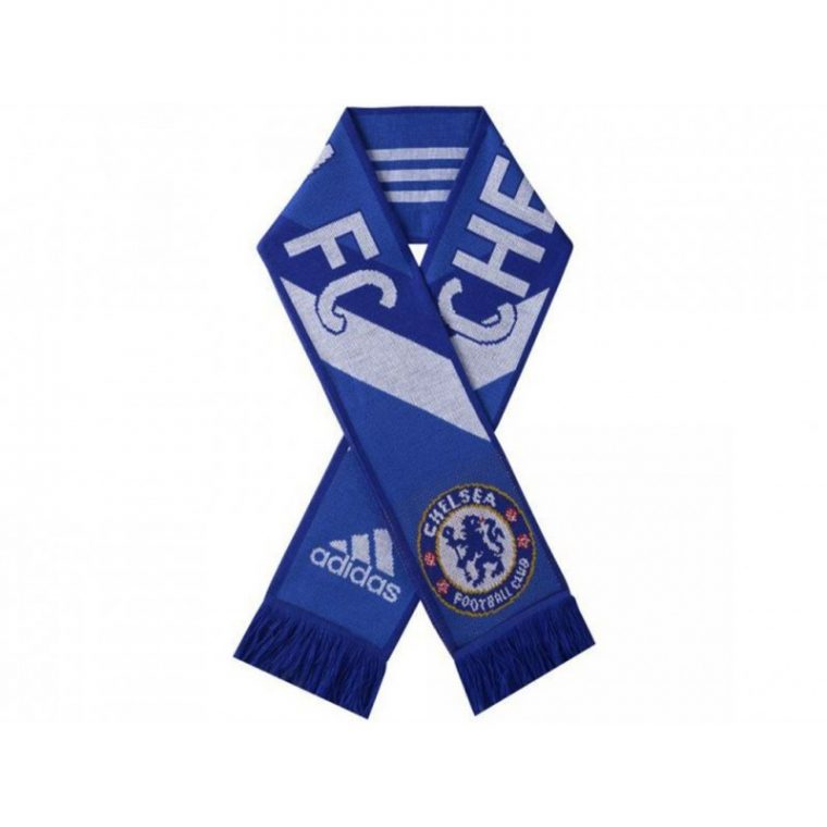 Cfc 3S Scarf Blu – Echarpe Chelsea Football Adidas – Football tout Embleme Chelsea