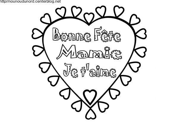 Coeur Bonne Fête Mamie, Coloriage Et En Coleur dedans Coloriage Bonne Fete Mamie Coeur Bonne Fête Mamie, Coloriage Et En Coleur dedans Coloriage Bonne Fete Mamie