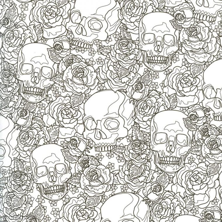 Coffret De Coloriage Art Thérapie – Têtes De Mort À dedans Art Thérapie Coloriage