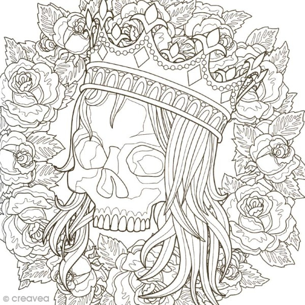 Coffret De Coloriage Art Thérapie – Têtes De Mort À intérieur Art Thérapie Coloriage