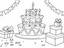 Coloriage 3-6 Ans : Gâteau Anniversaire 9 Ans avec Coloriage Gâteau D Anniversaire
