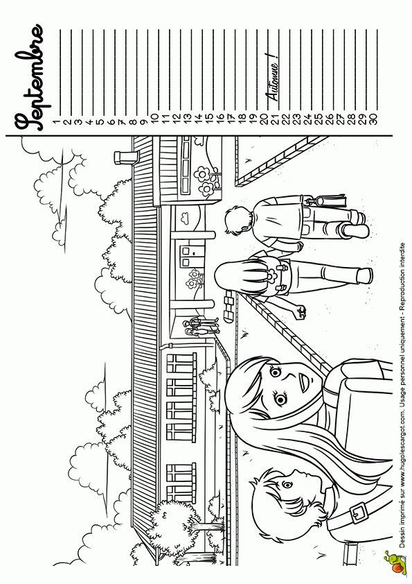 Coloriage 9 Septembre Rentree Des Classes Sur pour Coloriage Septembre