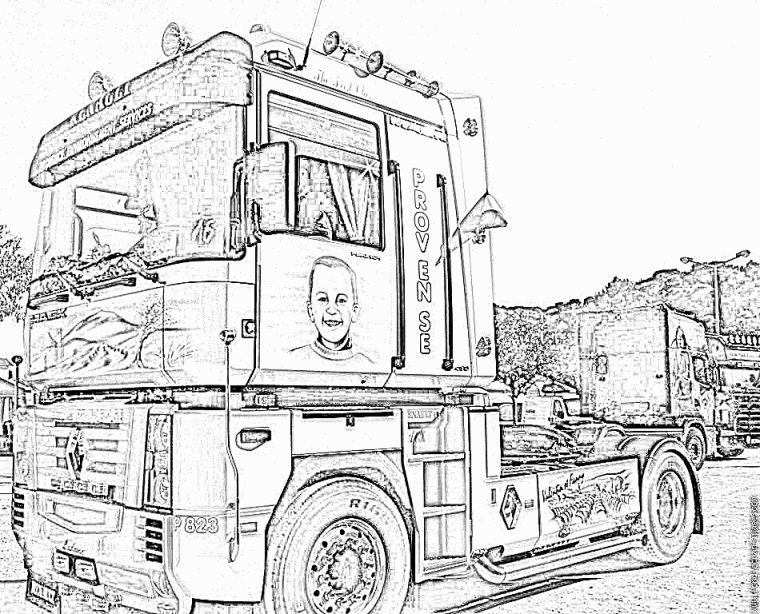 Coloriage À Dessiner Camion Militaire tout Coloriage Camion A Imprimer