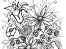 Coloriage À Imprimer : Bouquet De Fleurs Fraîches pour Coloriage Bouquet De Fleurs A Imprimer