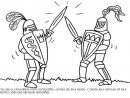 Coloriage À Imprimer : Chevaliers Combattant À L'Épée dedans Coloriage Chevalier À Imprimer