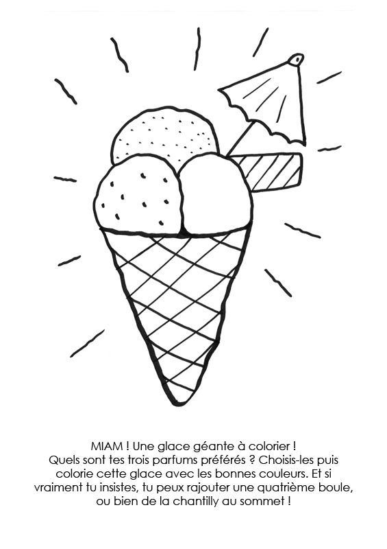 Coloriage À Imprimer : Glace Géante À Colorier à Coloriage Glaces A Imprimer