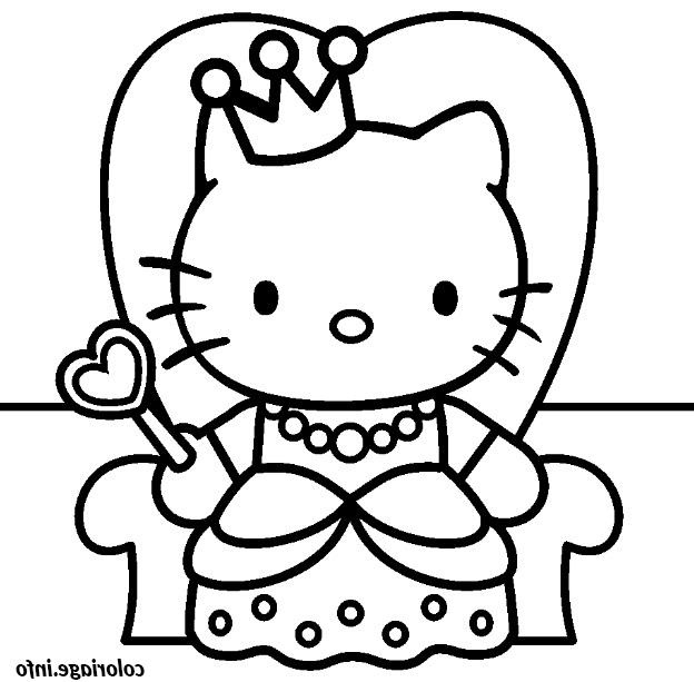 Dessin A Imprimer Hello Kitty - GreatestColoringBook.com