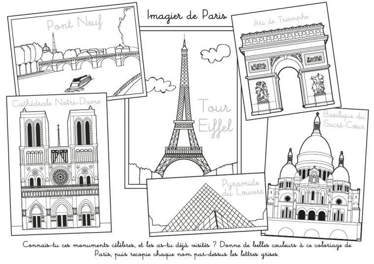 Coloriage À Imprimer : Imagier De Paris encequiconcerne Coloriage Notre Dame De Paris