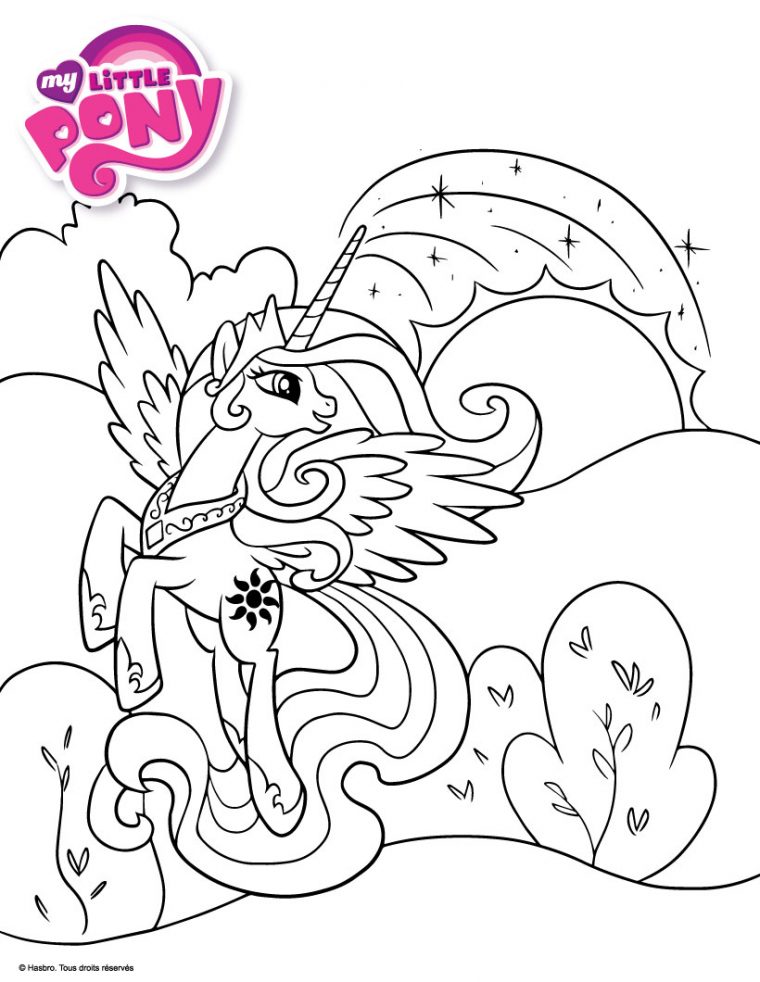 Coloriage À Imprimer My Little Pony | My Blog serapportantà Coloriage A Imprimer Licorne Et Princesse