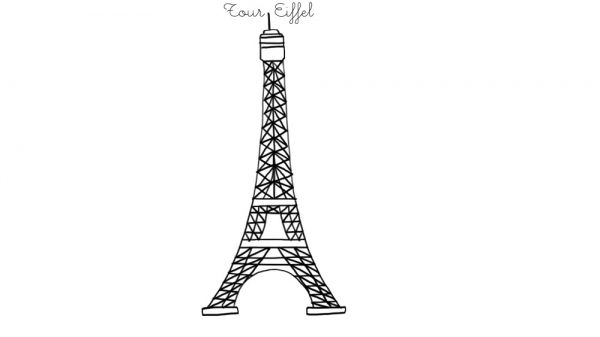 Coloriage À Imprimer : Tour Eiffel concernant Tour Effel Dessin