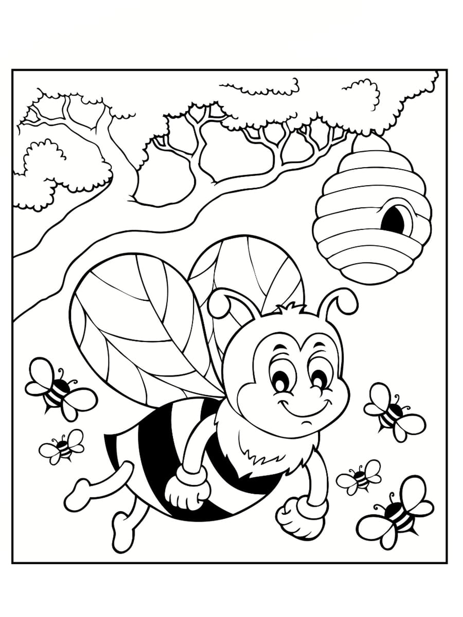 Coloriage Abeille : 30 Dessins À Imprimer Gratuitement à Coloriage