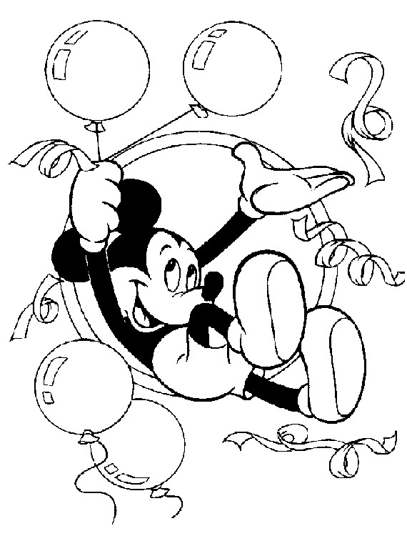 Coloriage Anniversaire De Mickey Mouse Dessin Gratuit À concernant Dessin D Anniversaire À Imprimer