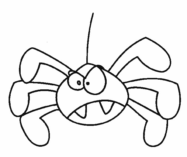 Coloriage Araignée Nerveuse Dessin Gratuit À Imprimer destiné Dessin Araignée Facile