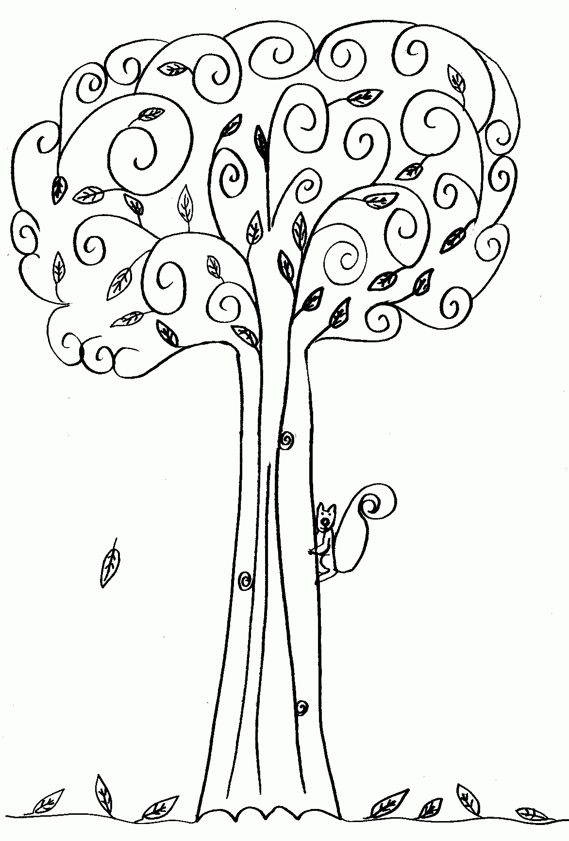 Coloriage Arbre 2 | Coloriage D'Arbres - Coloriages Pour avec Coloriage Arbre Automne Gratuit