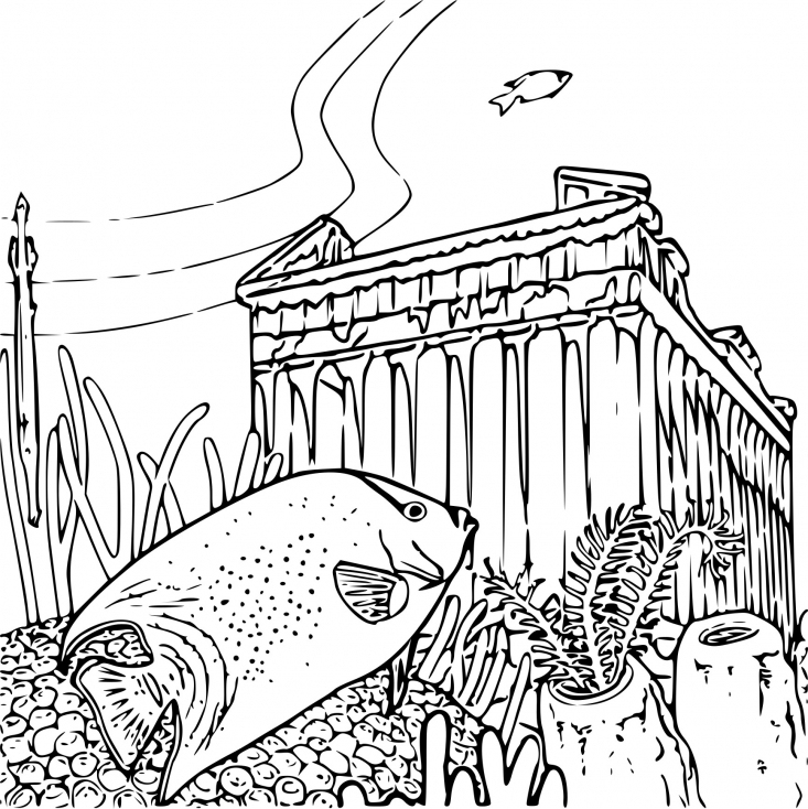 Coloriage Atlantide Sous L'Eau À Imprimer Sur Coloriages tout Coloriage A L Eau